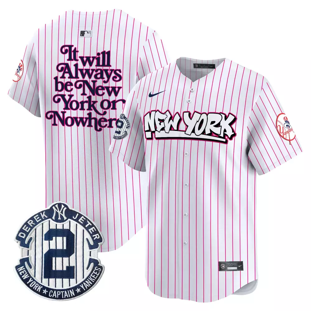 Nyon Yankees Pink Stripe Jersey | Graffiti Vapor Premier Limited Edition | Fan Gear for Men, Women & Youth