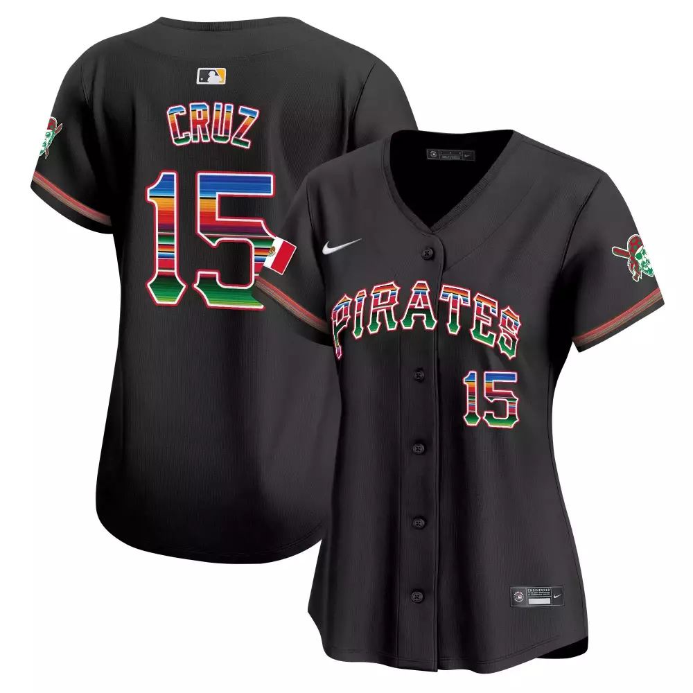 Oneil Cruz Black Women's Pittsburgh Pirates Mexico Vapor Premier Jersey | All Stitched Limited Edition | For Women & Youth