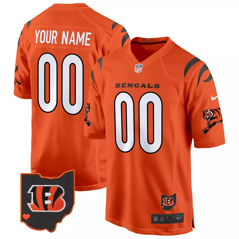 Orange Cincinnati Bengals 2024 Game Custom Jersey | All Stitched Fan Gear | Perfect for Game Day | For Men, Women & Youth