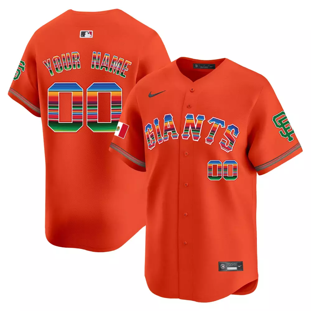 San Francisco Giants Orange Men Mexico Vapor Premier Limited Custom Jersey | Stitched Fan Gear | For Men, Women & Youth
