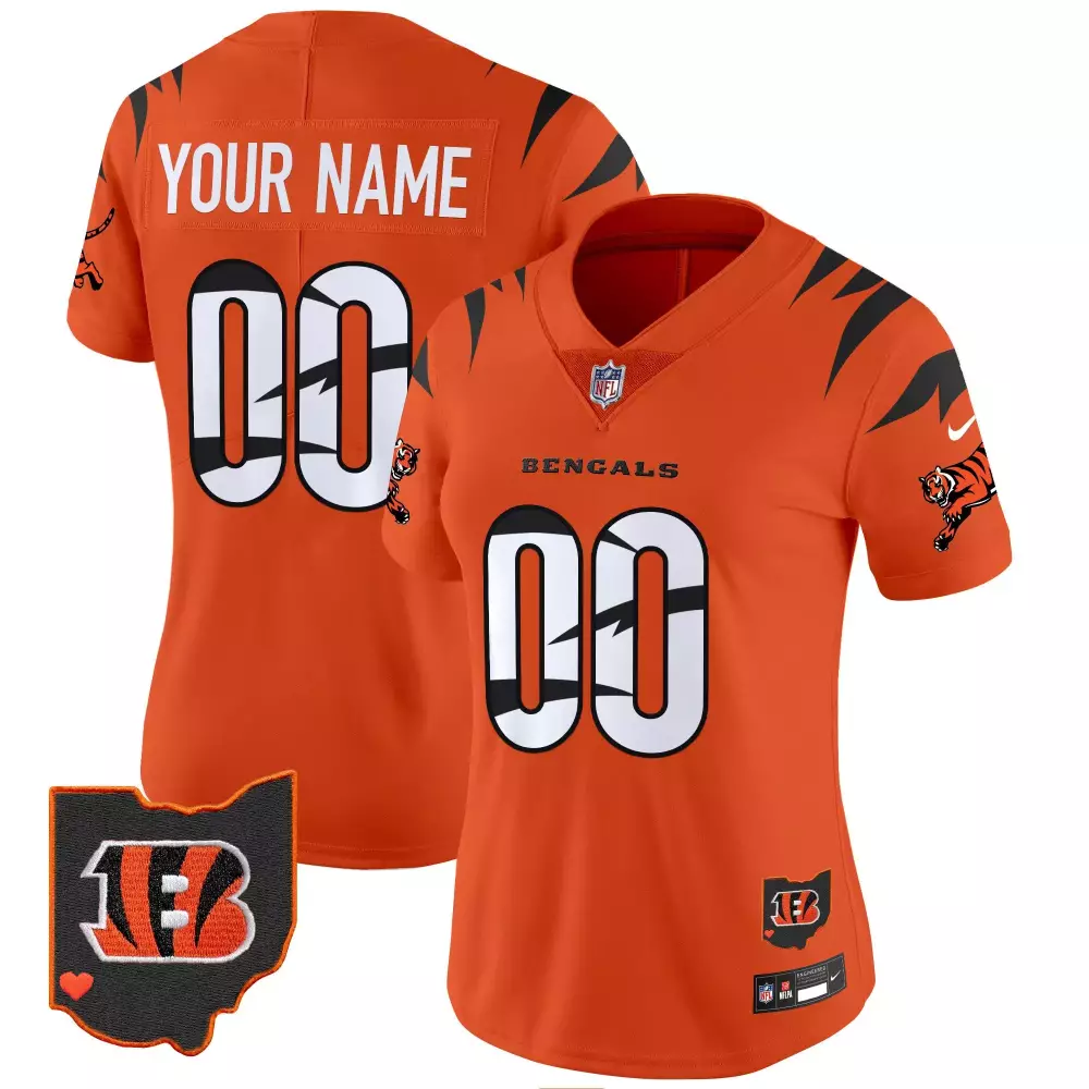 Orange Cincinnati Bengals Special Vapor Limited Custom Jersey | All Stitched Fan Gear | Perfect for Game Day | For Men, Women & Youth