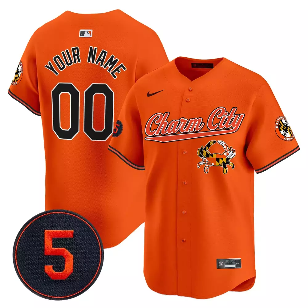 Robinson Baltimore Orioles Orange Vapor Premier Limited Custom Jersey V8 | Stitched | Fan Gear for Youth, Men & Women