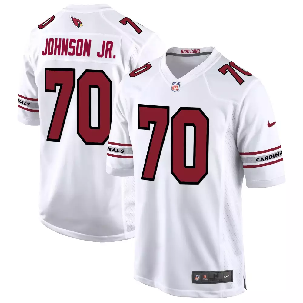 Paris Johnson Jr. White Men's Arizona Cardinals 2024 Game Jersey | All Stitched | Fan Gear for Game Day | For Men, Women & Youth