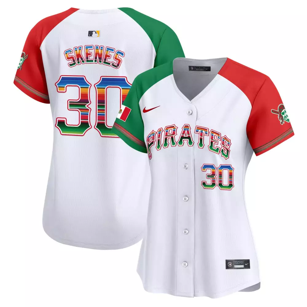 Paul Skeens Pittsburgh Pirates Mexico Alternate Women's Limited Edition Jersey | Stitched Vapor Premier | Fan Gear for Men, Women & Youth