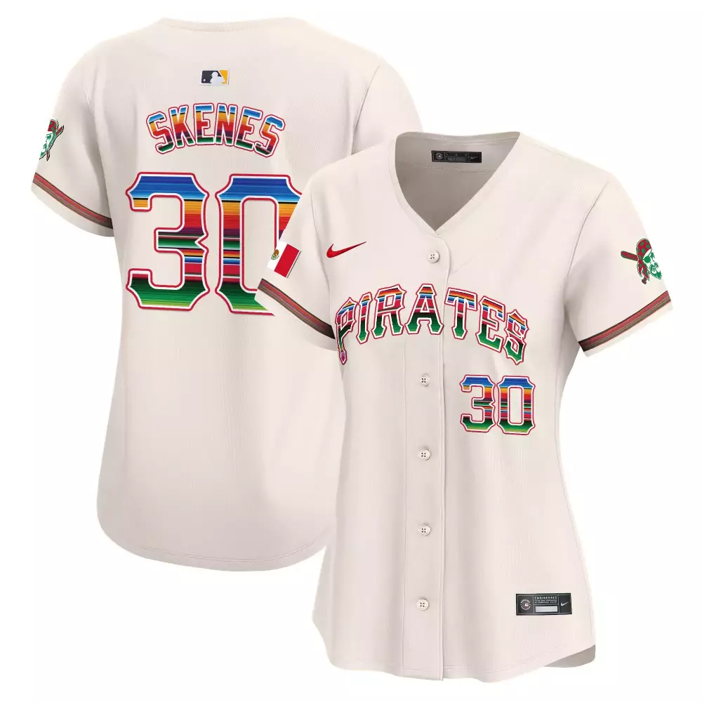 Paul Skenes Pittsburgh Pirates Mexico Cream Women's Jersey | Vapor Premier Limited Edition | Fan Gear for Women & Youth
