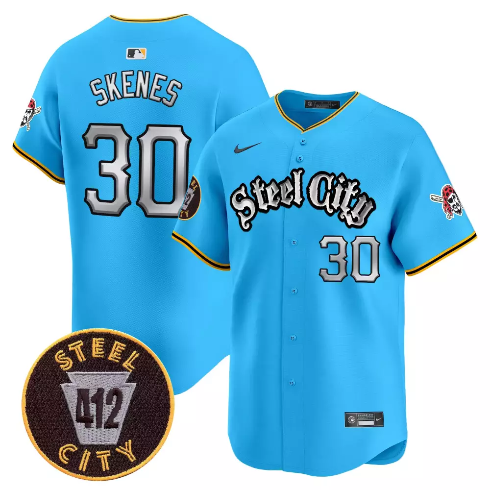 Paul Skenes Light Blue Pittsburgh Pirates Vapor Premier Limited Jersey V2 | 412 Patch | All Stitched | For Men, Women & Youth