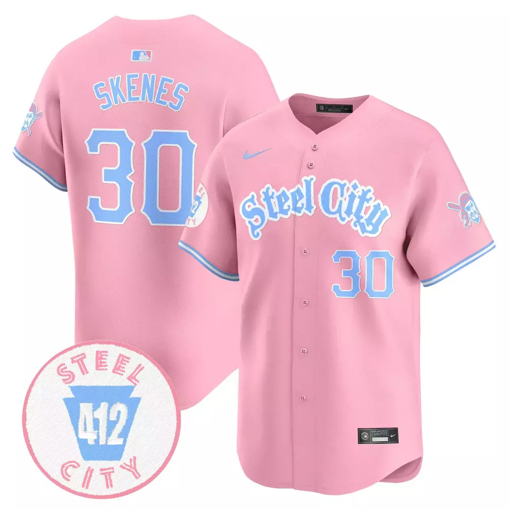 Paul Skenes Pittsburgh Pirates Bubblegum Pink Vapor Premier Limited Jersey V2 | All Stitched | Fan Gear for Men, Women & Youth