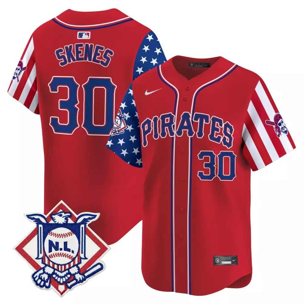 Paul Skenes Pittsburgh Pirates Red Vapor Premier Limited Jersey | 2024 Fourth of July | All Stitched | Fan Gear for Men, Women & Youth