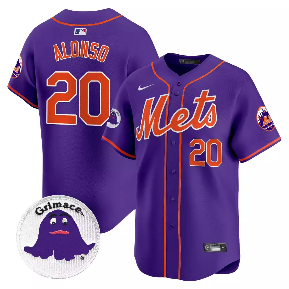 Pete Alonso New York Mets Grimace Vapor Premier Limited Jersey | Purple Men's Fan Gear | Perfect for Game Day | For Men, Women & Youth