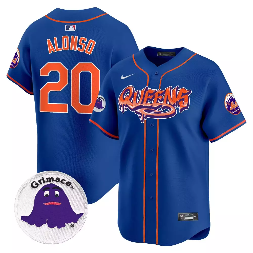 Pete Alonso New York Mets Queens Graffiti Vapor Premier Limited Jersey | Royal Stitched Fan Gear | For Men, Women & Youth