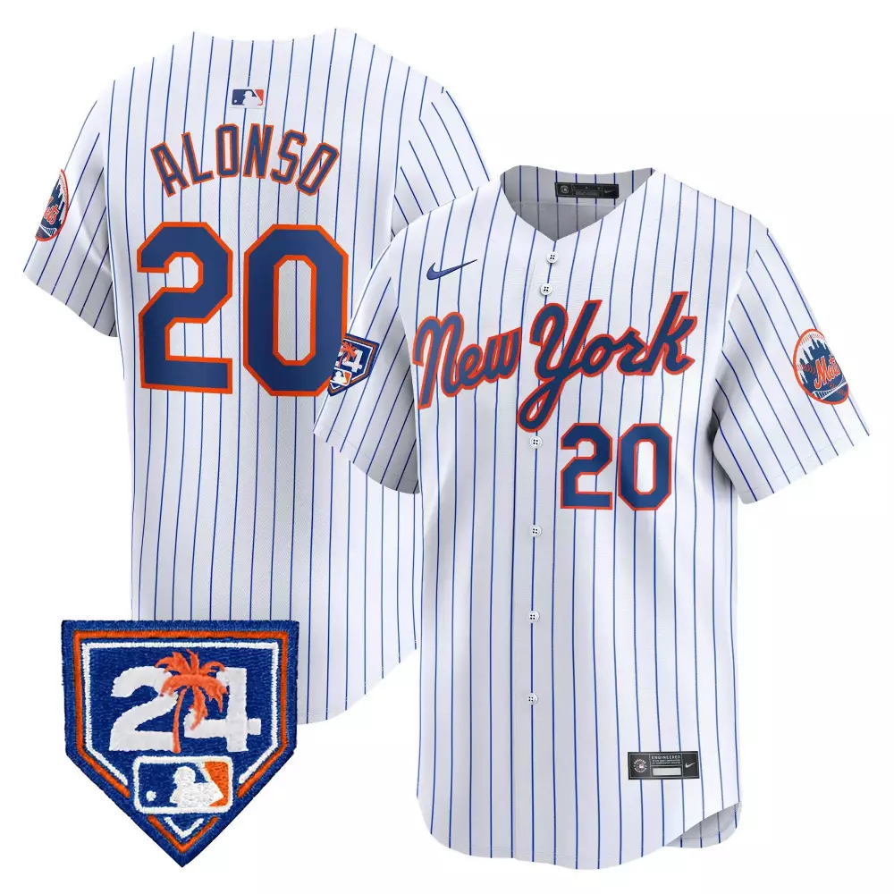 Pete Alonso New York Mets 2024 Spring Training Vapor Premier Limited Jersey | White Stitched Fan Gear | For Men, Women & Youth