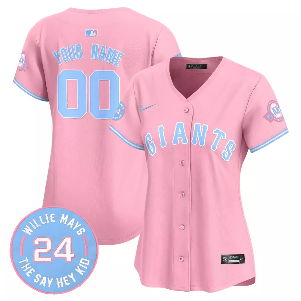San Francisco Giants Pink Women Bubblegum Pink Vapor Premier Limited Custom Jersey | Stitched Fan Gear | For Men, Women & Youth