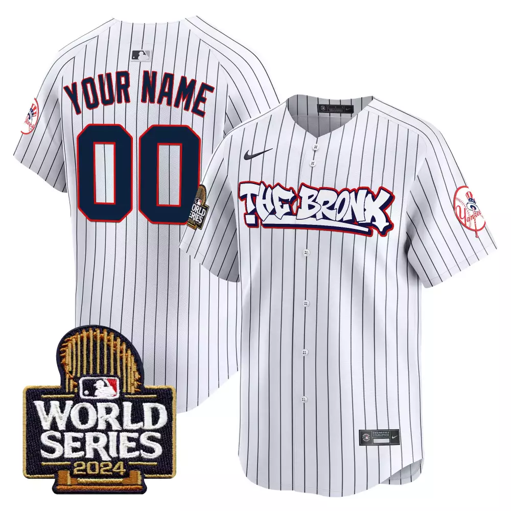 2024 World Series Yankees Pinstripe Vapor Premier Jersey | Limited Edition Custom Stitched | Fan Gear for Men, Women & Youth
