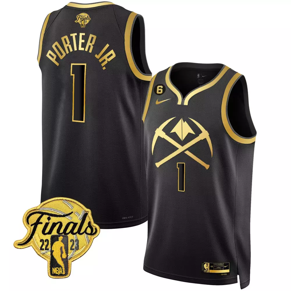Porter Jr. Denver Nuggets 2023 Finals Patch Gold Special Jersey V2 | All Stitched | Game Day Outfit for Men, Women & Youth