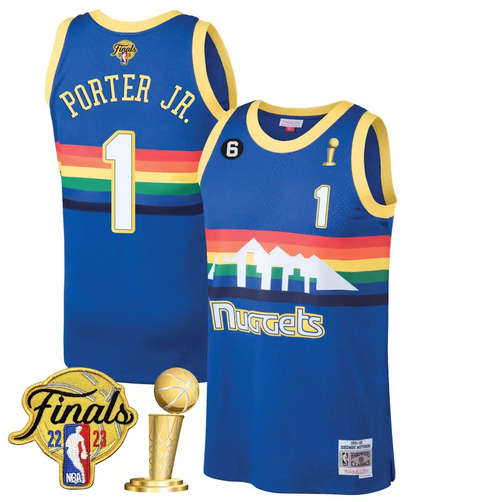 Porter Jr. Denver Nuggets 2023 Finals Blue Classic Patch Jersey | Stitched Men's Fan Gear | For Men, Women & Youth