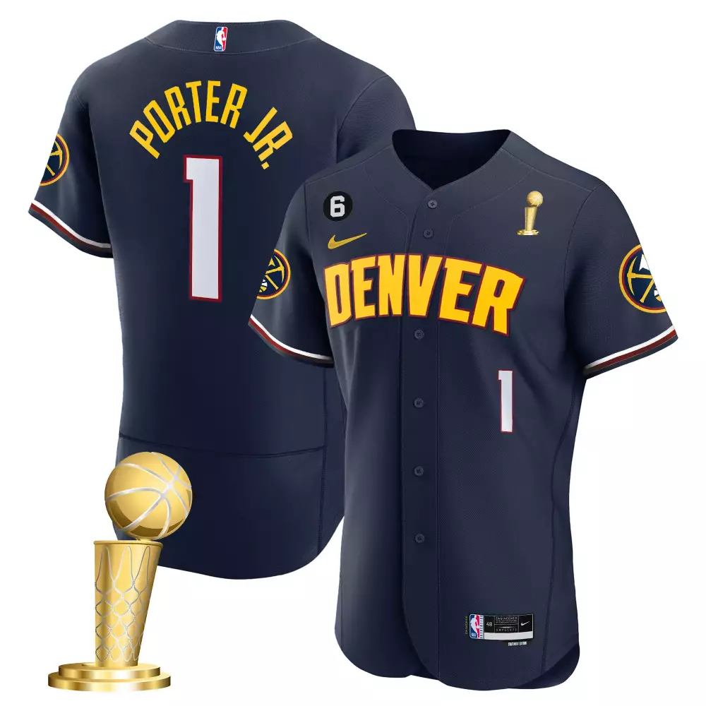 Porter Jr. Denver Nuggets 2023 Champions Icon Flex Base Jersey | All Stitched | Fan Gear for Men, Women & Youth
