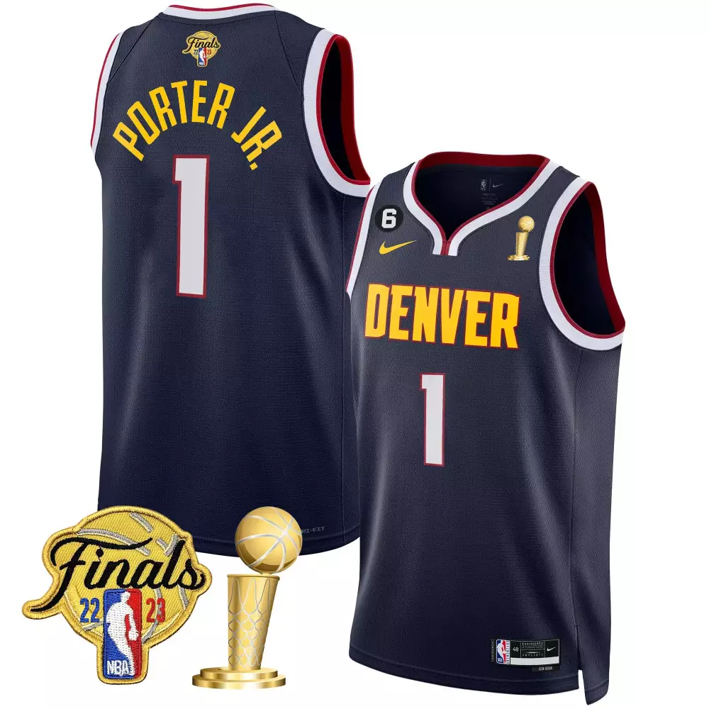 Porter Jr. Denver Nuggets 2023 Finals Champions Youth Patch Jersey | Stitched | Fan Gear for Kids