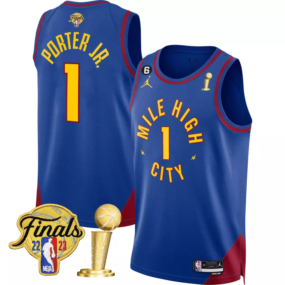 Porter Jr. Denver Nuggets 2023 Finals Champions Patch Jersey | Stitched | Replica Fan Gear | For Men, Women & Youth