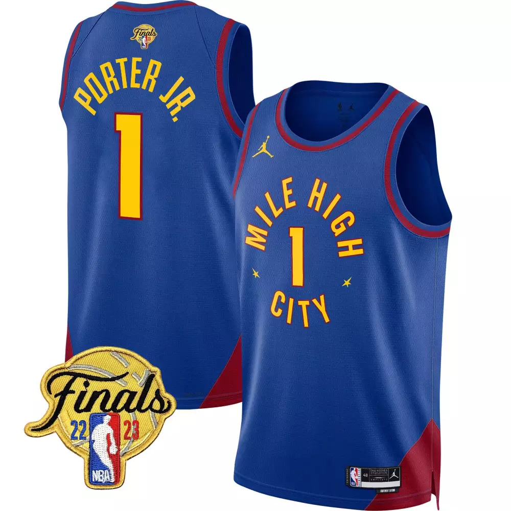 Porter Jr. Denver Nuggets 2023 Finals Patch Collection Jersey V2 | Stitched | Limited Edition Fan Gear | For Men, Women & Youth