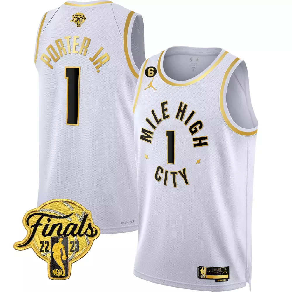 Porter Jr. Denver Nuggets 2023 Finals Patch Gold Jersey | Stitched | Limited Edition Fan Gear | For Men, Women & Youth