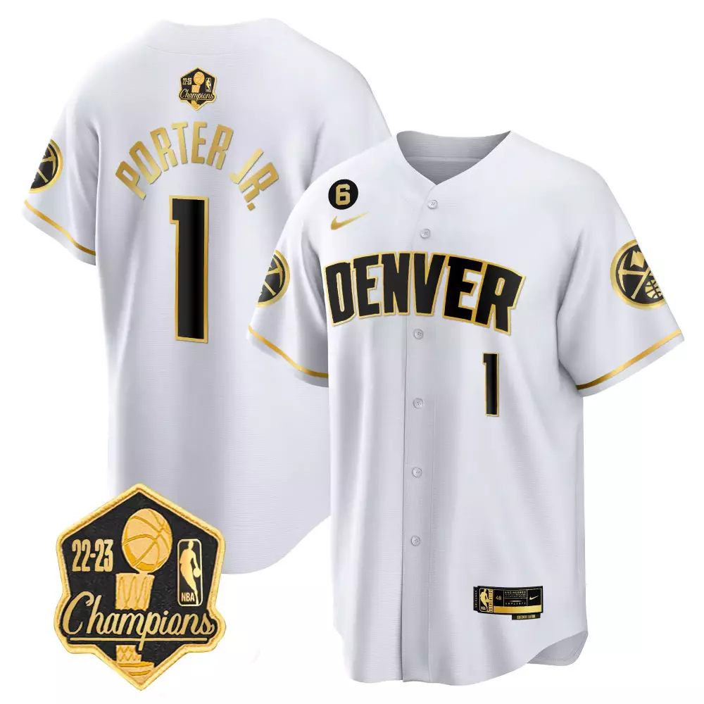 Porter Jr. Denver Nuggets 2023 Champions Limited Patch Cool Base Jersey | Stitched Fan Gear | For Men, Women & Youth