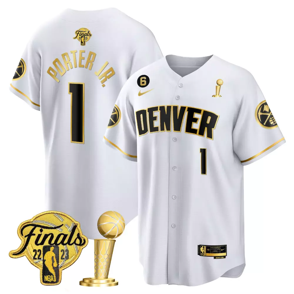 Porter Jr. Denver Nuggets 2023 Finals Champions Patch Cool Base Jersey | Stitched Fan Gear | For Men, Women & Youth