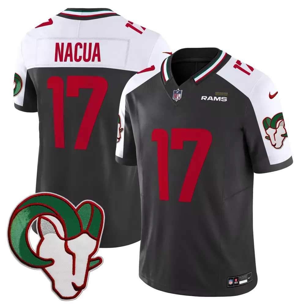 Puka Nacua Black Alternate Jersey | Los Angeles Rams Mexico Edition | Limited Vapor Gear for Men, Women & Youth