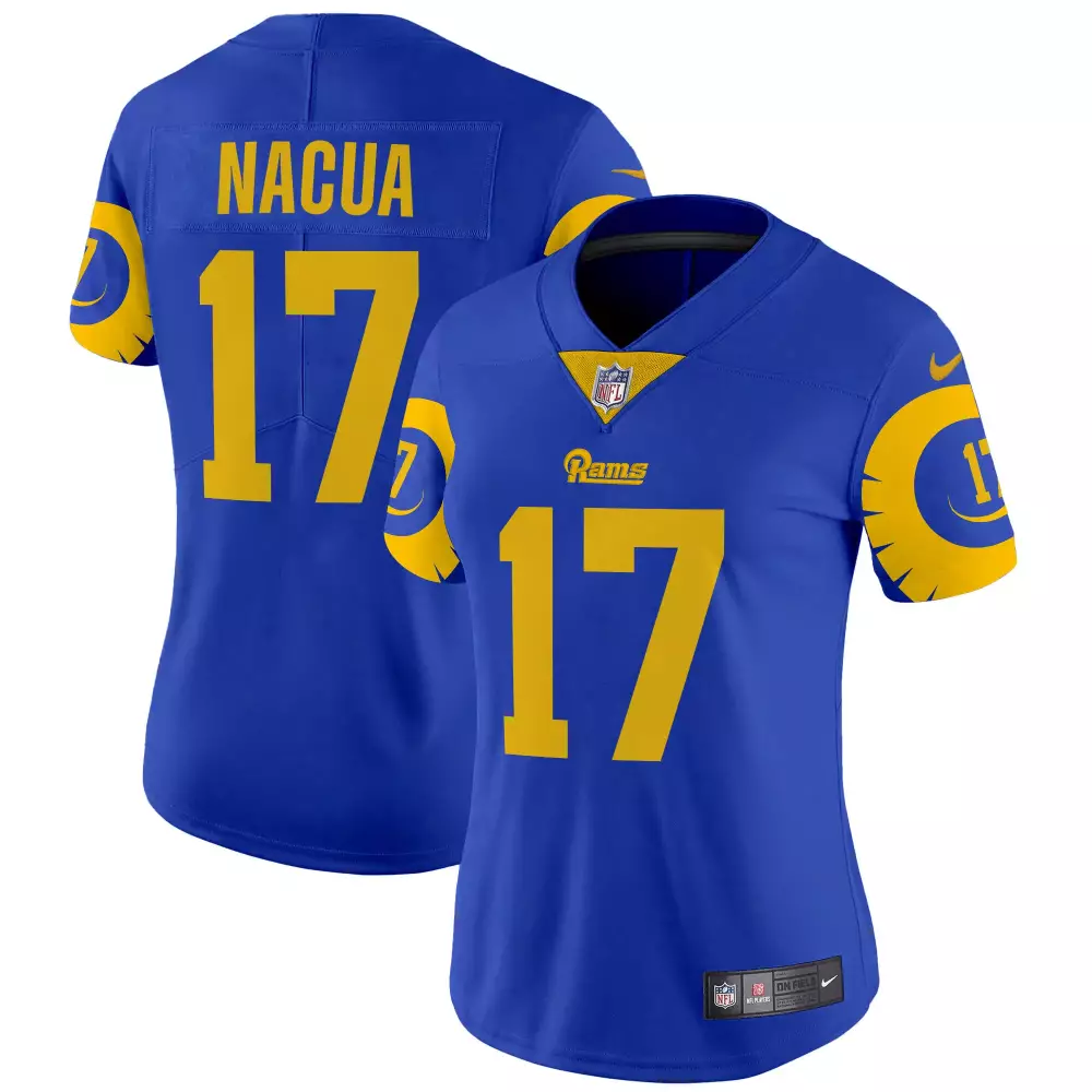 Puka Nacua Royal Women's Los Angeles Rams Special Vapor Limited Jersey | All Stitched Fan Gear | For Men, Women & Youth