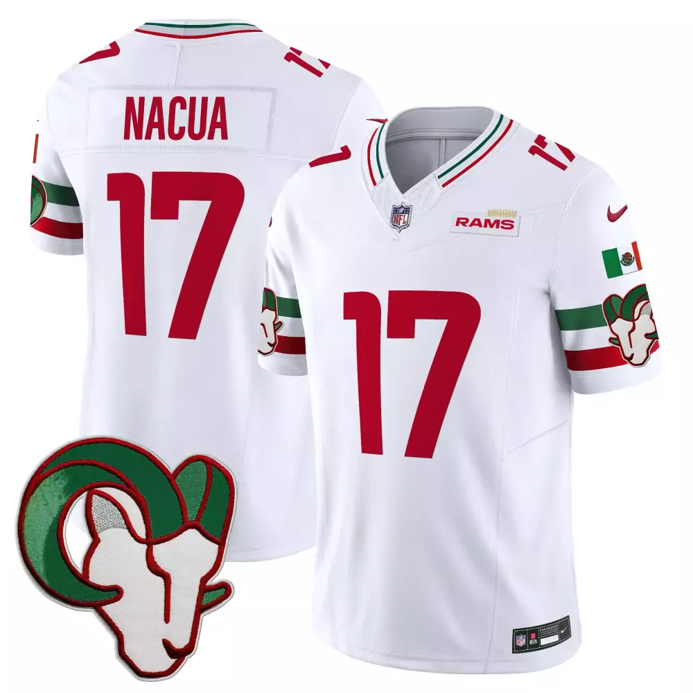 Puka Nacua White Men's Los Angeles Rams Mexico Vapor Limited Jersey | All Stitched Fan Gear | For Men, Women & Youth