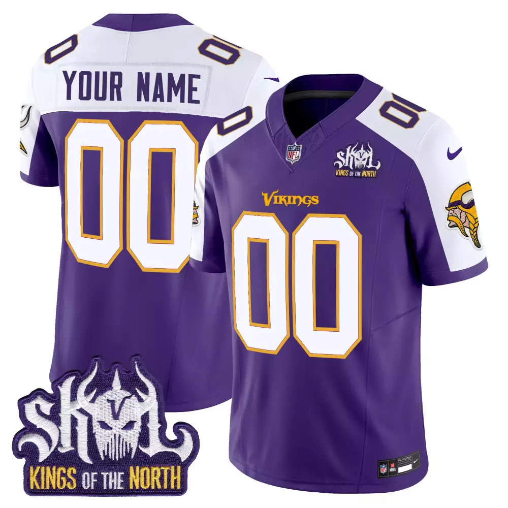 Minnesota Vikings King of the North Purple Alternate Jersey | Limited Edition Stitched Fan Gear | For Men, Women & Youth