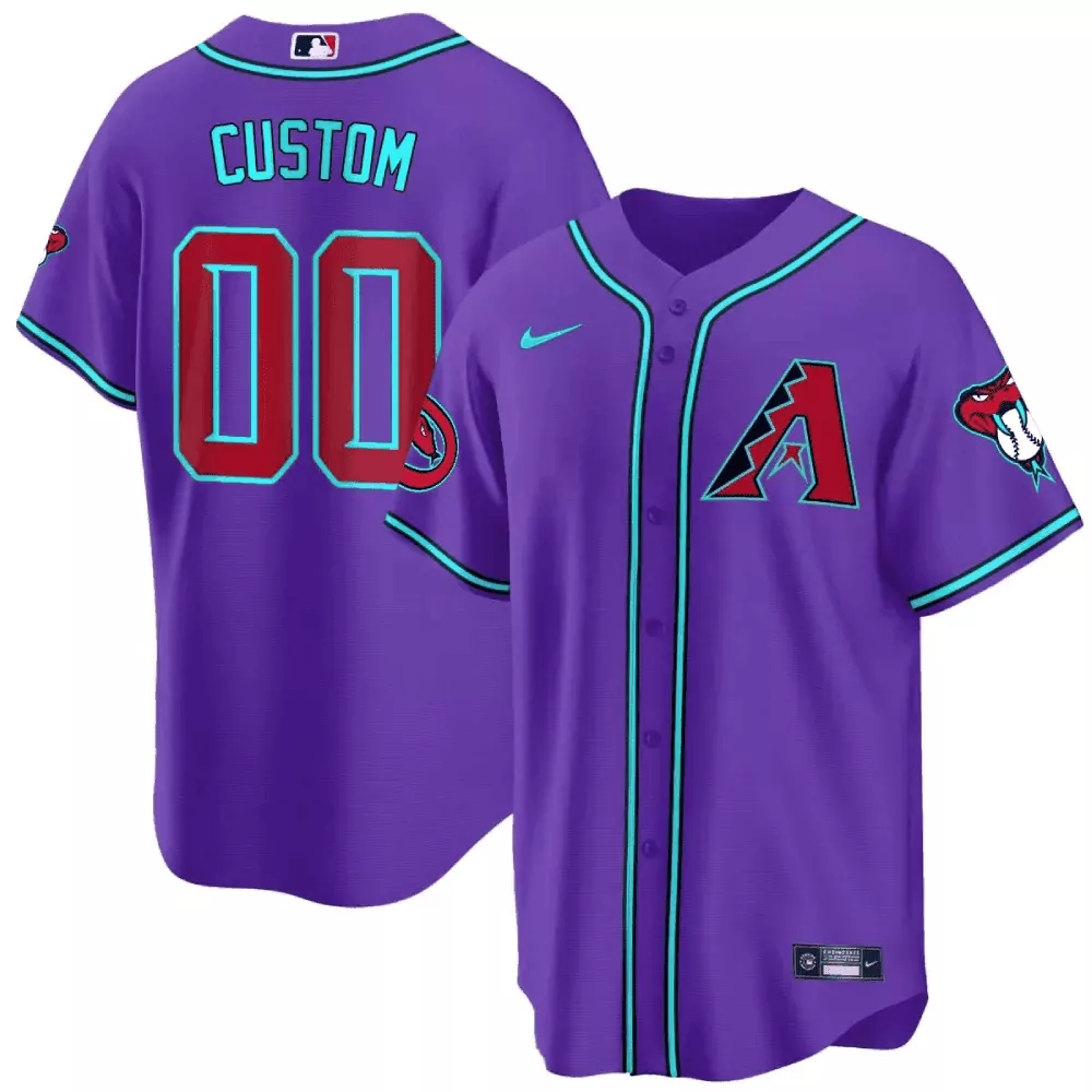 Purple Men Arizona Diamondbacks 2024 Cool Base Custom Jersey | V2 All Stitched | Fan Gear for Men, Women & Youth