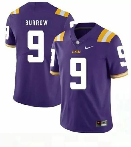 Joe Burrow Purple Men's Jersey | LSU Tigers All Stitched | Fan Gear for Men, Women & Youth