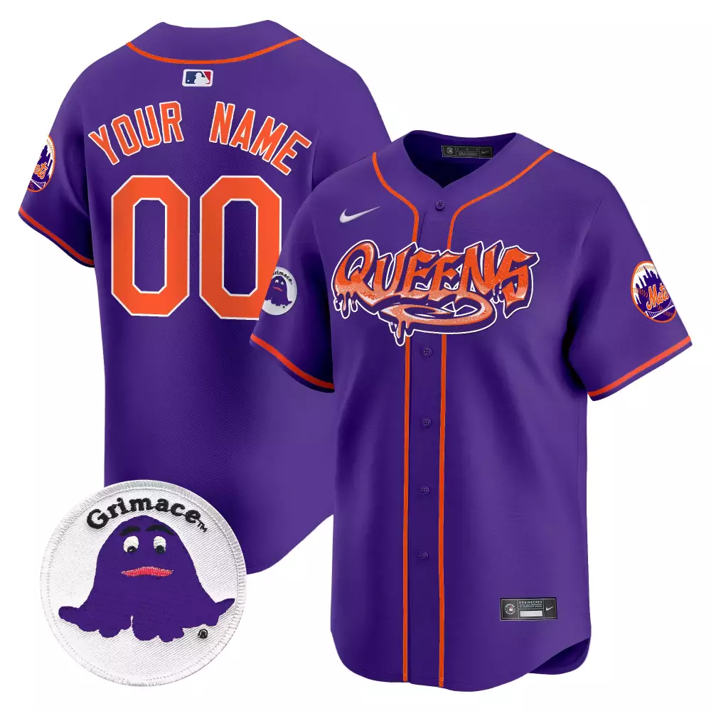 Queens Graffiti New York Mets Purple Vapor Premier Jersey | All Stitched | Limited Edition | For Men, Women & Youth