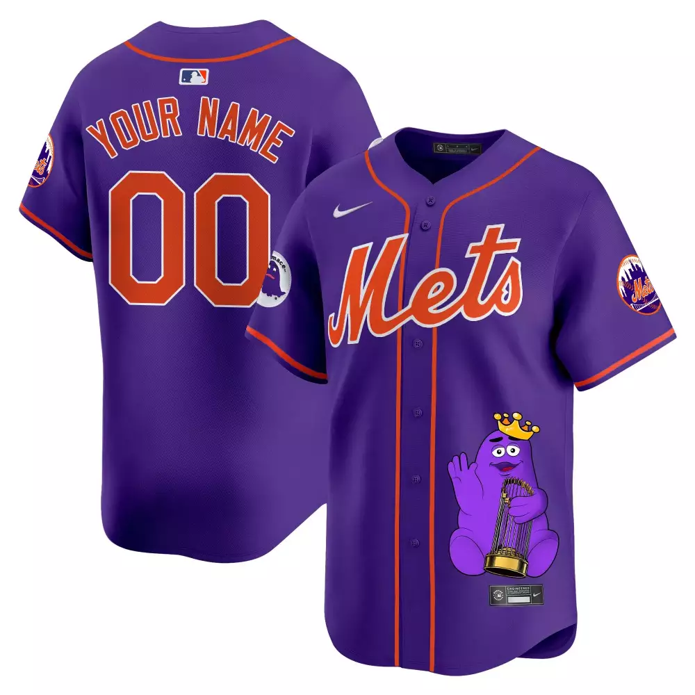 Purple Youth New York Mets Grimace Vapor Premier Jersey | Limited Edition Custom Gear | For Men, Women & Youth