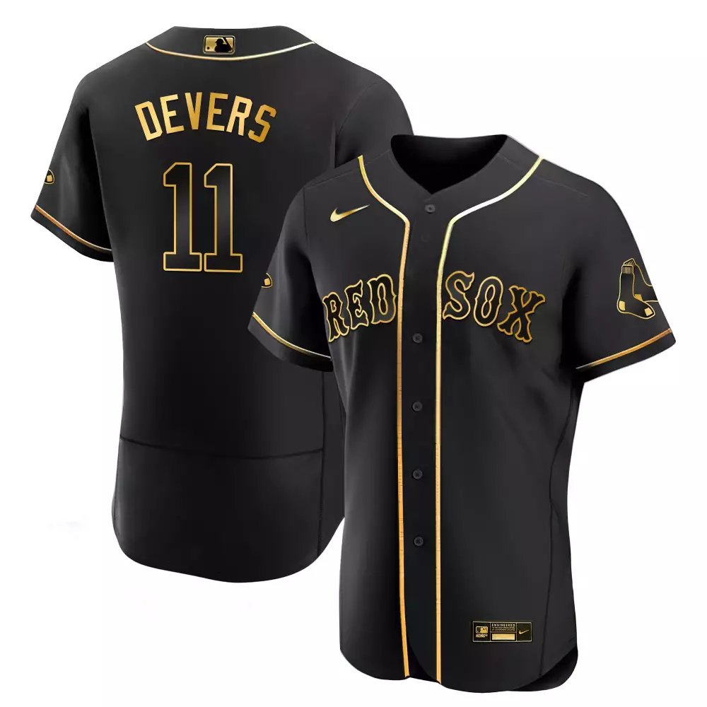 Rafael Devers Black Gold Limited Edition Jersey | Stitched Boston Red Sox Fan Gear | For Men, Women & Youth