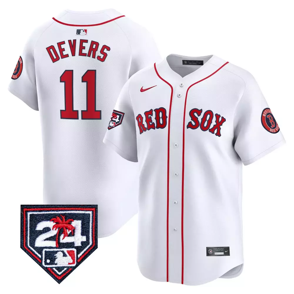 Rafael Devers Tim Wakefield Patch Jersey | White Stitched | Limited Edition Fan Gear | For Men, Women & Youth