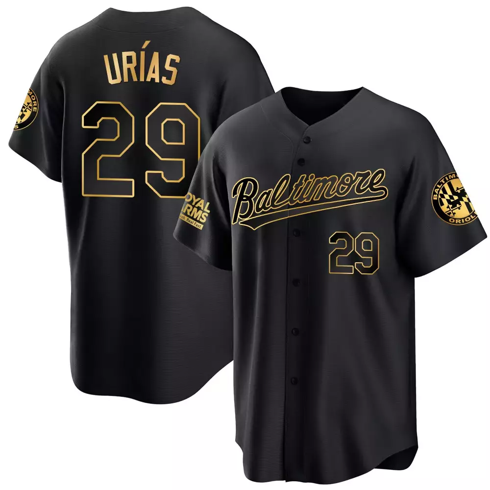 Ramon Urias Black Gold Men's Jersey | 2023 Gold Cool Edition | Stitched Fan Gear for Men, Women & Youth