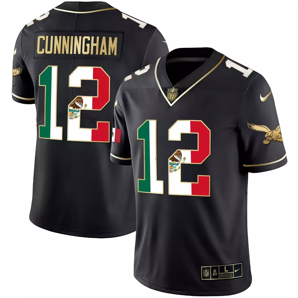 Randall Cunningham Philadelphia Eagles Mexico Gold Kelly Vapor Jersey | Stitched Fan Gear | Unique Style | For Men, Women & Youth