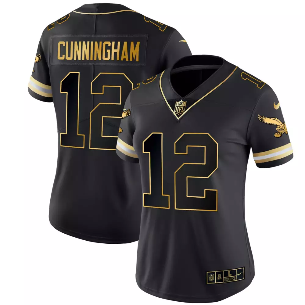 Randall Cunningham Philadelphia Eagles Women's Gold Kelly Vapor Throwback Jersey | Stitched Fan Gear | Stylish for Game Day | For Women
