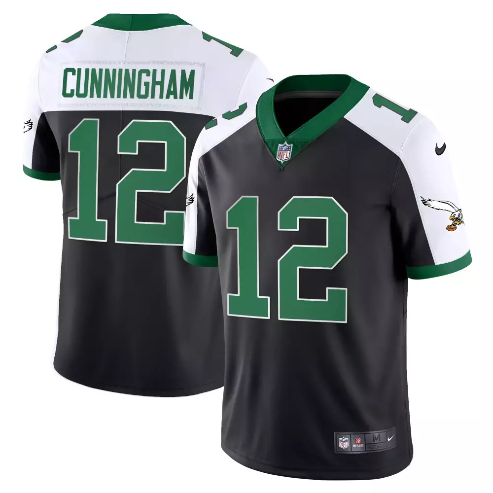 Randall Cunningham Philadelphia Eagles Black Men's Alternate Kelly Green Gold Jersey | All Stitched for Men, Women & Youth