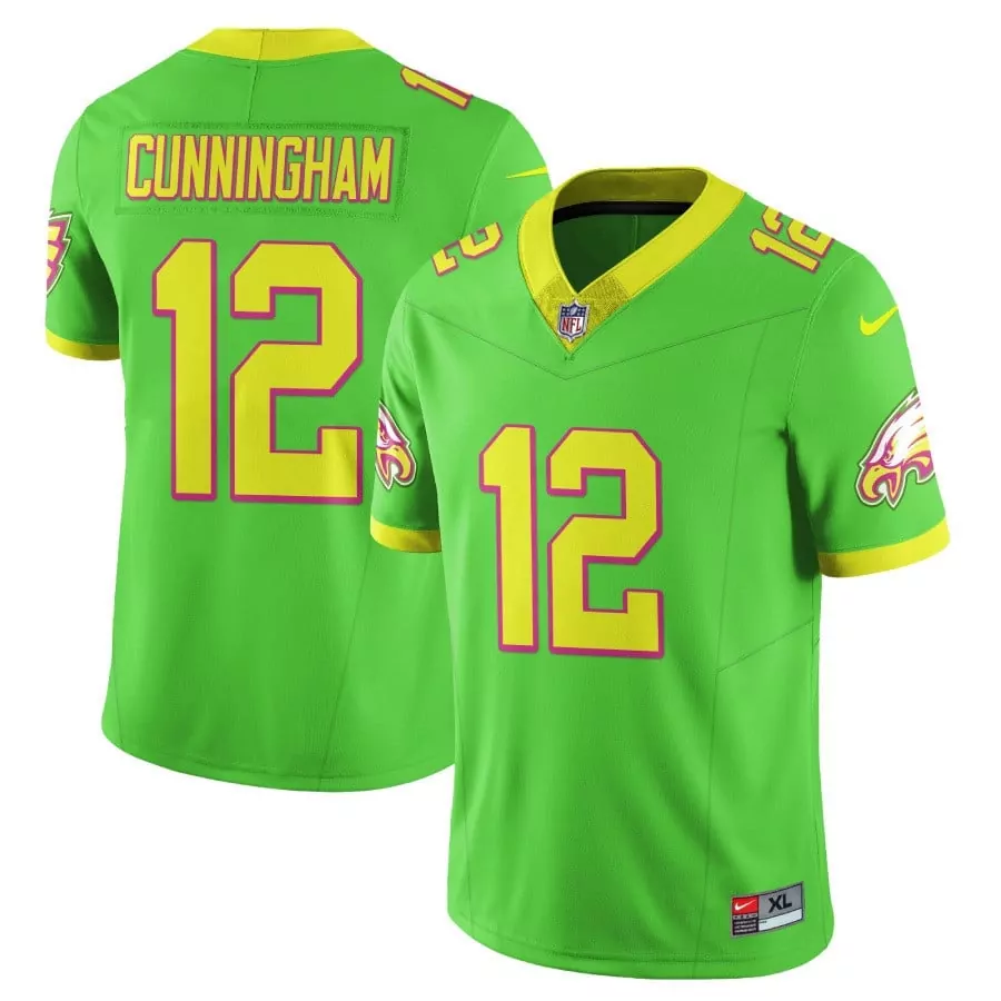 Randall Cunningham Philadelphia Eagles Bright Green City Edition Vapor Limited Jersey V2 | All Stitched | For Men, Women & Youth