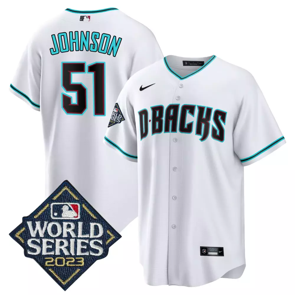 Randy Johnson Crimson Gold Arizona Diamondbacks Cool Base Gold Trim Jersey | All Stitched | Fan Gear for Men, Women & Youth