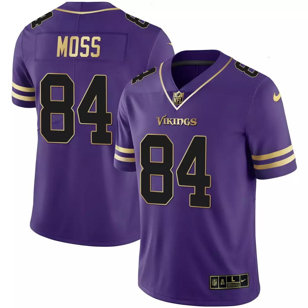 Randy Moss Minnesota Vikings Purple Gold Vapor Jersey | Stitched Fan Gear for Men, Women & Youth