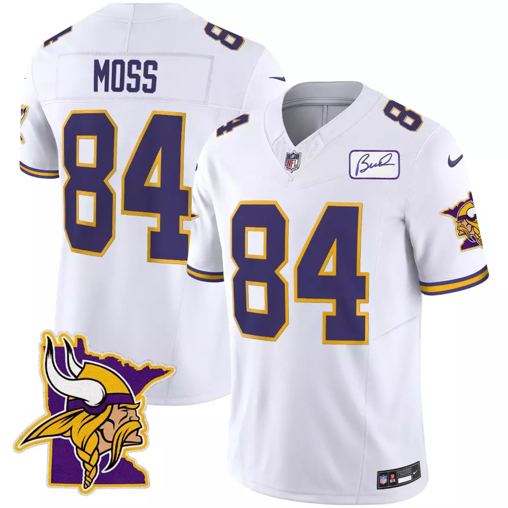 Randy Moss Minnesota Vikings Bud Grant Classic Limited Jersey V5 | Stitched White | Fan Gear for Game Day | For Men, Women & Youth