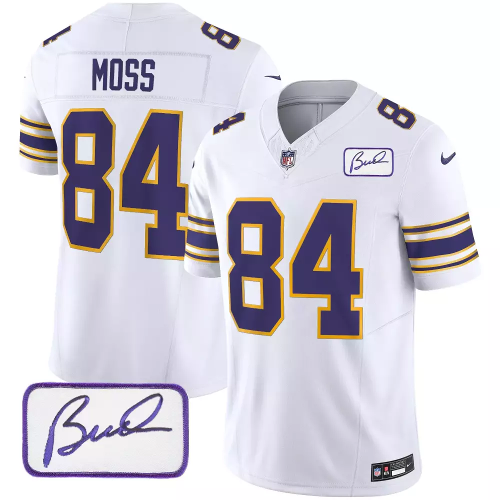 Randy Moss Minnesota Vikings Bud Grant Classic Limited Jersey | Stitched White | Fan Gear for Youth | For Men, Women & Youth