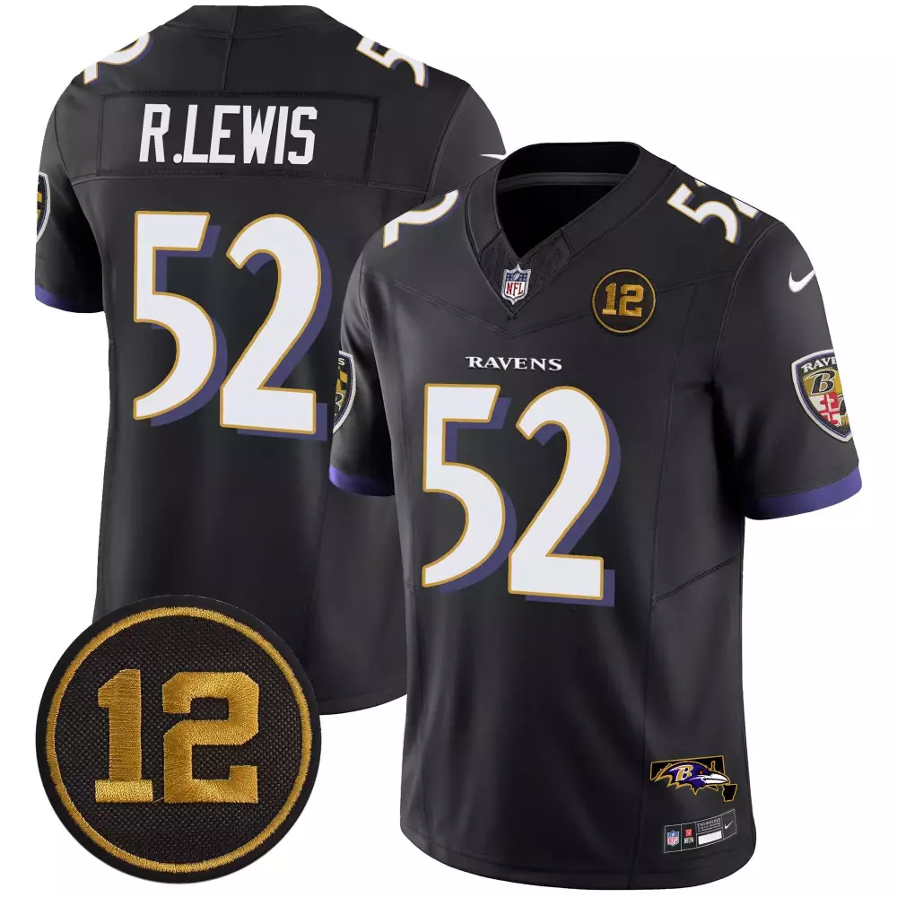 Ray Lewis Baltimore Ravens Black Vapor Limited Jersey | Stitched | Fan Gear for Men, Women & Youth