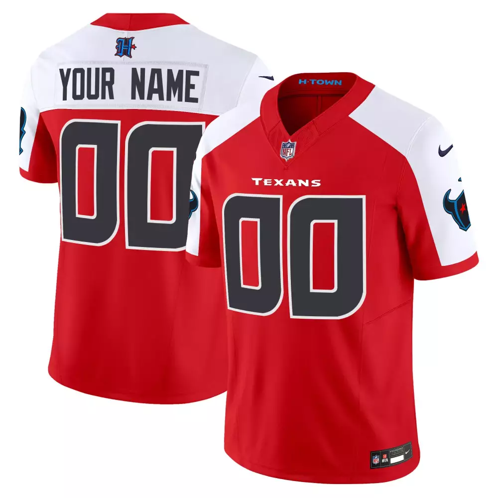 Red Alternate Houston Texans Youth 2024 Vapor Limited Custom Jersey | All Stitched | For Men, Women & Youth