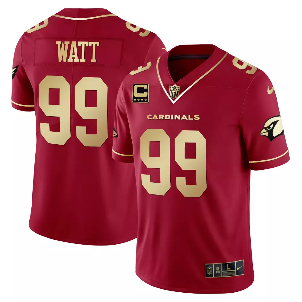 JJ Watt Arizona Cardinals Men's Vapor Gold Jersey | Stitched Style | Stand Out Fan Gear | For Men, Women & Youth