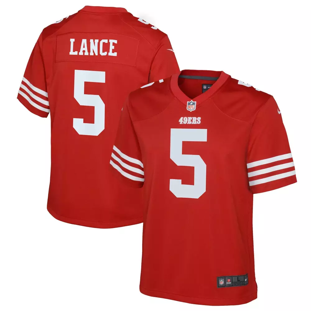 Trey Lance Red San Francisco 49ers Jersey | Stylish Fan Gear for Men | Perfect for Game Day | For Men, Women & Youth