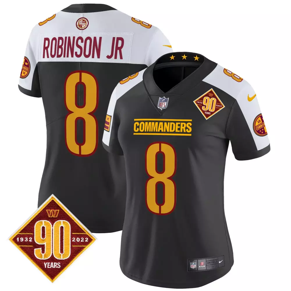 Robinson Jr. Black Alternate Women's Washington Commanders 90th Anniversary Jersey | Vapor Limited Edition | For Game Day | For Men, Women & Youth